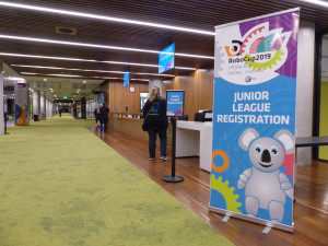 Registrierungsbereich im ICC Sydney.